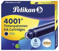 PELIKAN Tintenpatrone 4001 blauschwarz 100435989 301184 4001 TP/6