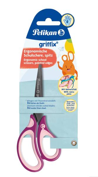 PELIKAN Schulschere Griffix rechts SweetBerry 819107 SC1RS / 15cm