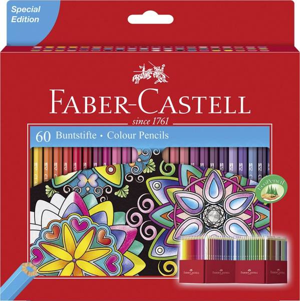 FABER CASTELL Farbstiftetui Castle 60ST Promo sort. 111260