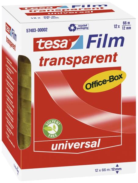 TESA Klebefilm 12RL 12mm 66m transp. 57403-00002-01 Office Box