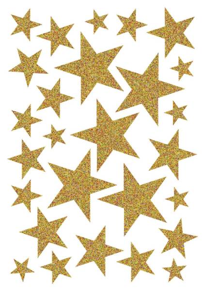 HERMA Weihn.Sticker Magic Sterne gold 15129 Glitter