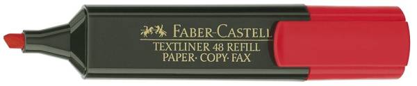 FABER CASTELL Textmarker Textliner 48 rot 154821 nachfüllbar