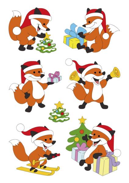 HERMA Weihn.Etiketten Weihn.Fuchs 15263 Decor