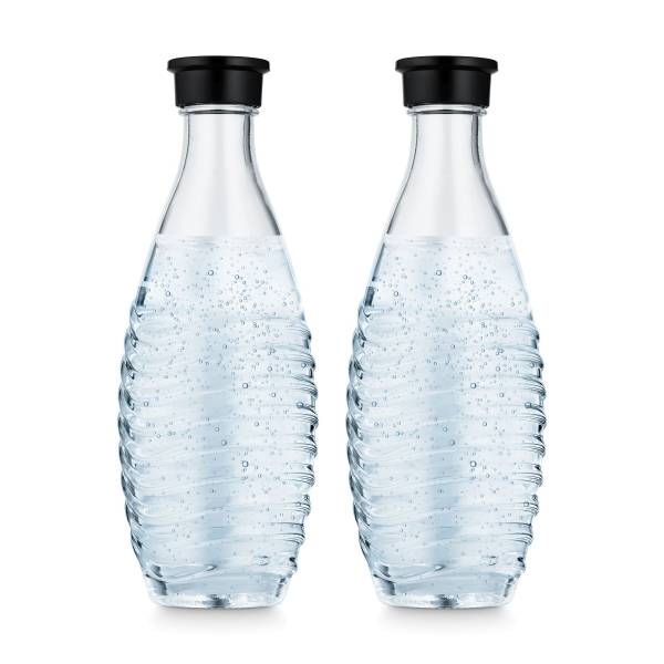 SODASTREAM Trinkflasche Glas 2ST tr./sw CRYSTL-2GF 0,6-Liter