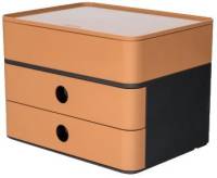 HAN Schubladenbox 2 Laden+Box grau/caramel 1100-83 Allison