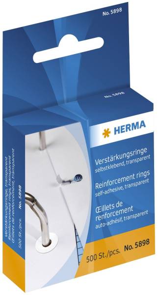 HERMA Verstärkungsringe Ø12 mm transp. 500 St. 5898 im Spender