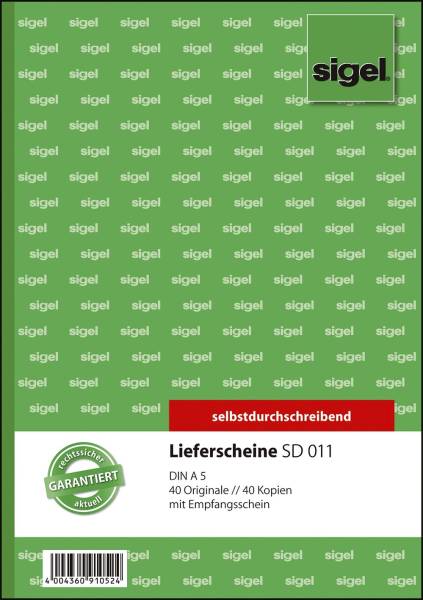 SIGEL Lieferscheinbuch A5 SD SD011 2x40BL