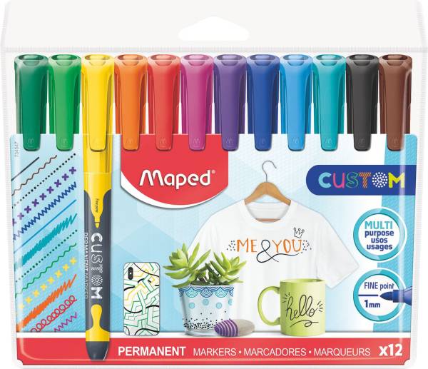 MAPED Kreativmarker 12 Stück Custom sortiert 734547 Blisterkarte