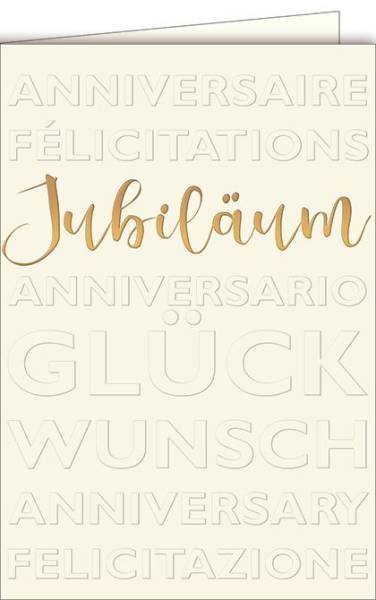 Jubiläumskarte geprägt 4-18000 Schrift