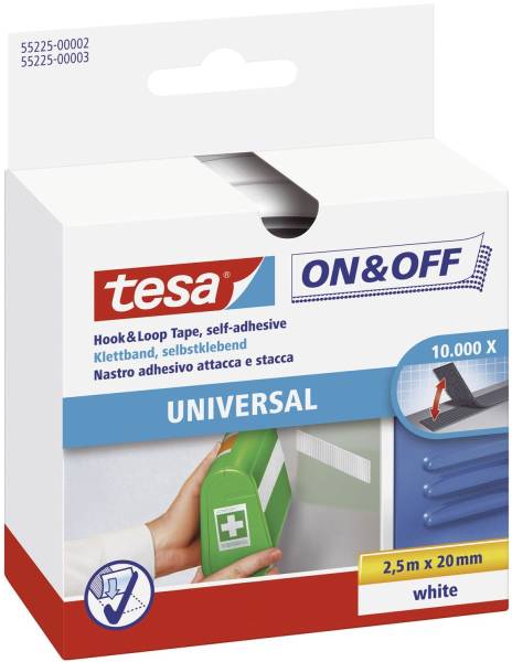 TESA Klettband weiß 55225-00002-00 20 mm
