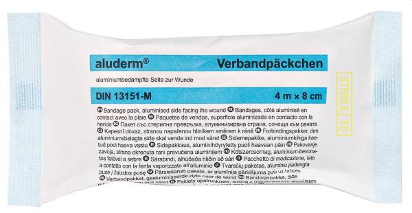 ALUDERM+SILBER Verbandpäckchen steril DIN13151 mittel 1003372