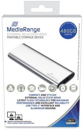 MEDIARANGE Festplatte extern 480GB silber MR1102