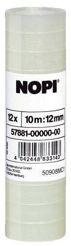 NOPI Klebefilm 12RL 12mm 10m transparent 57881-00000-00