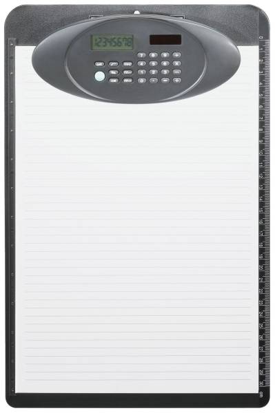 ECOBRA Schreibplatte A4 schwarz 792251 mit Solarrechner