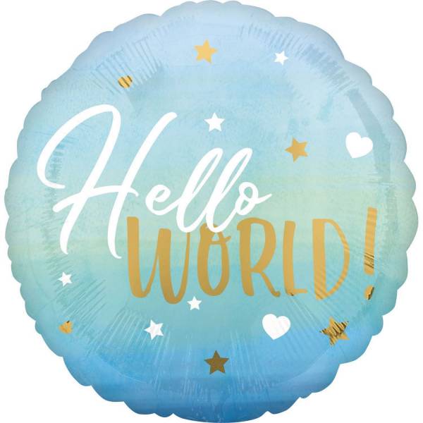 Folienballon Baby Boy blau 973001 Hello World