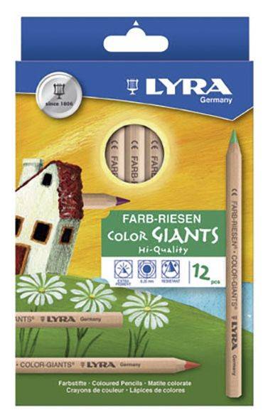 LYRA Farbstift Farb-Riese® 12ST natur L3931120 Kartonetui