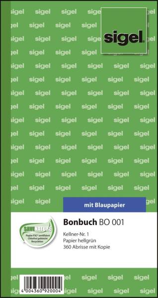 SIGEL Bonbuch 10,5x20cm 2fach h.grün BO001 360 Ab