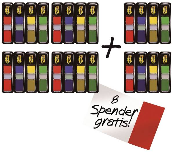 POST-IT Index 12x43mm sortiert 683-4+2 24x35 Haftstreifen