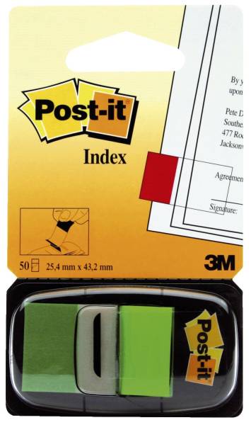 POST-IT Index 25,4x43,2mm grün 680-3