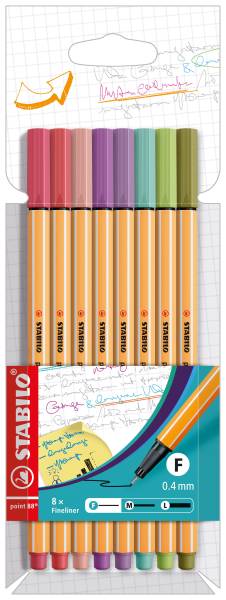 STABILO Feinliner point 88® 8ST sortiert 88/8-04