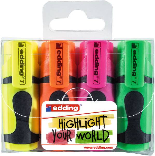 EDDING Textmarker e-7 highlighter neon 4-7-4 mini 4ST
