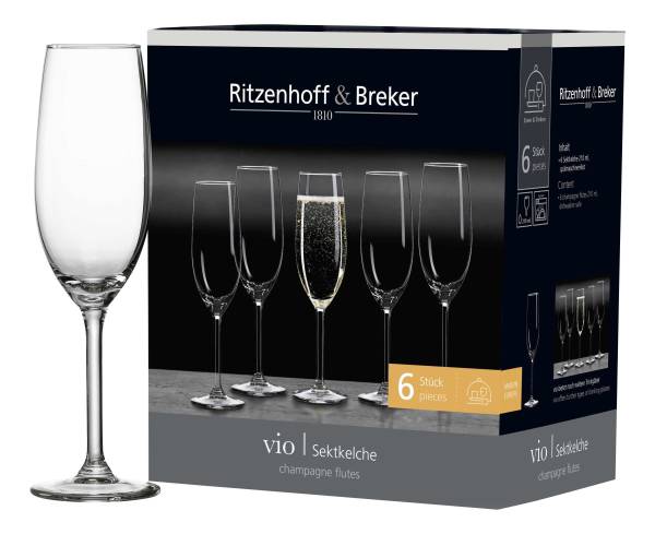 RITZENHOFF&BREKER Sektkelch Vio 6ST 210ml 812152