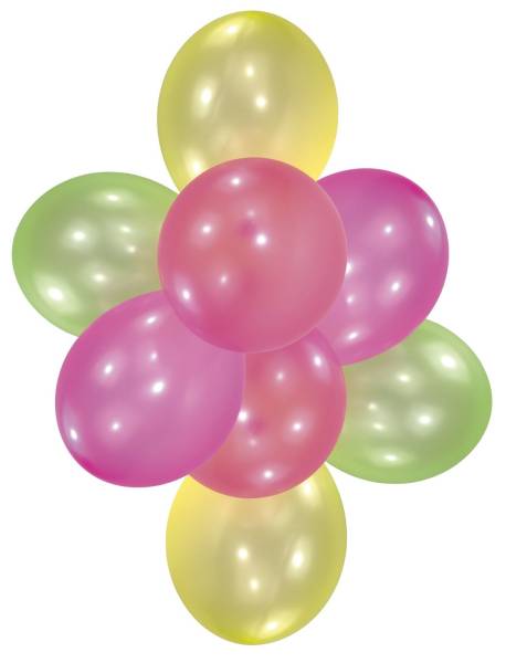 Luftballon Neon 10ST sort. 901839 27,5cm