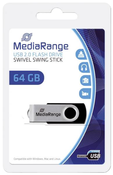 MEDIARANGE USB Stick 2.0 64GB high speed MR912