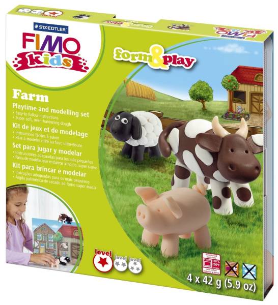 STAEDTLER Modellierset Fimo Kids Farm 803401LY Form&Play