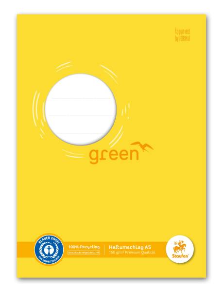 STAUFEN GREEN Heftschoner A5 150g gelb Recyclingpapier 794004508