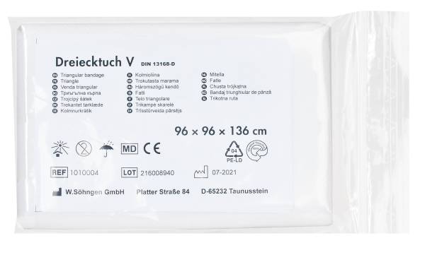 ALUDERM+SILBER Dreiecktuch V DIN 13168 1010004
