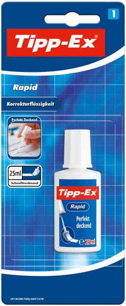 TIPP-EX Korrekturflüssigkeit Rapid 25ml weiß 8871602 Blister