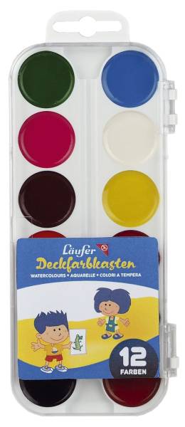 LÄUFER Farbkasten 12 Farben sortiert 87012