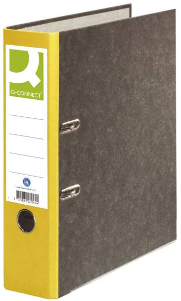 Q-CONNECT Ordner Pappe A4 80mm gelb KF18712/15063424000