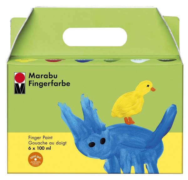 MARABU Fingerfarben-Set 6 Farben sort 0303000000081