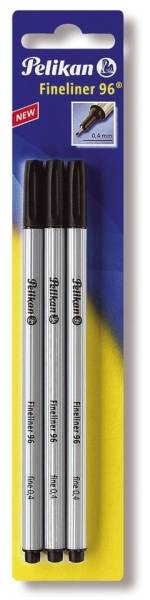 PELIKAN Feinliner Bk=3St schwarz 300011174 940601 96