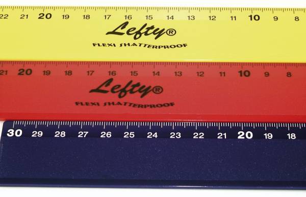 KUM Lineal Plastik 30cm L3 sortier 2012229 Lefty Linkshänder