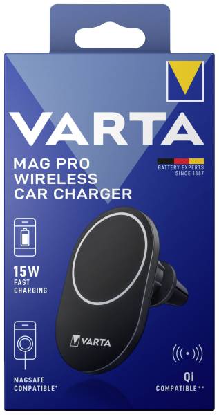 VARTA Ladegerät Auto magnetisch schwarz 57902 101 111 Mag Pro Wireless Car