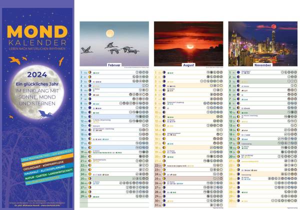 ALPHA Mondkalender 160934 15x42cm