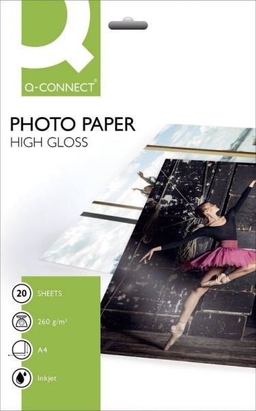 Q-CONNECT Inkjet Fotopapier A4 20BL KF02163 260g