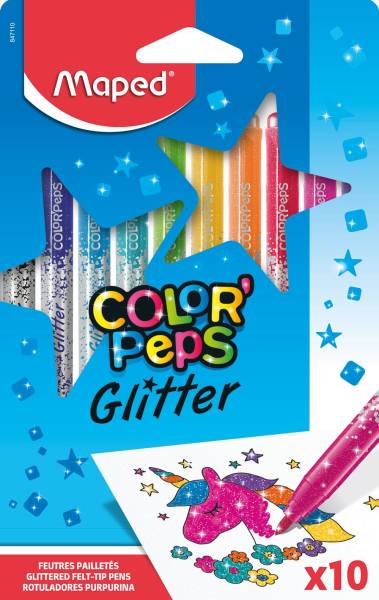 MAPED Faserschreiberetui 10ST Glitzer sortiert 847110 Color Peps