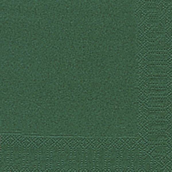DUNI Serviette Zelltuch dunkelgrün 20 Stück 104048/ 3lagig. 24 cm