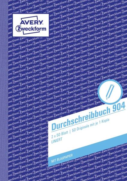 AVERY ZWECKFORM Durchschreibebuch A5/2x50BL 904