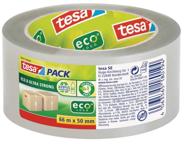 TESA Packband PET ECO ultra strong transparen 58297-00000-00 50mm x66m