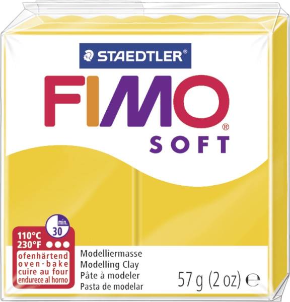 STAEDTLER Modelliermasse Fimo sonnengelb 8020-16 Soft 57g