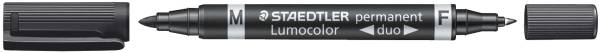 STAEDTLER Folienstift Duo perm. schwarz Lumocolor 348-9