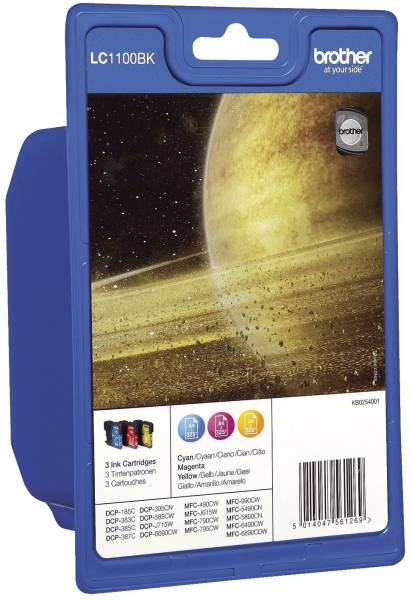 BROTHER Tinte LC1100VALBP / LC-1100VALBP BROI1100RO Multipack BK