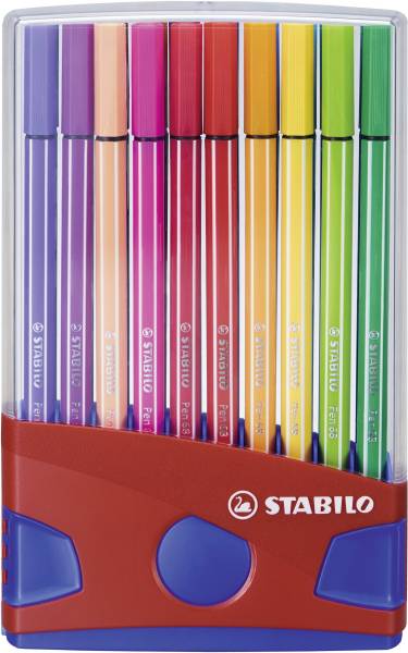 STABILO Fasermaler Pen 68 ColorParade rot 6820-04 20 Stück sort.