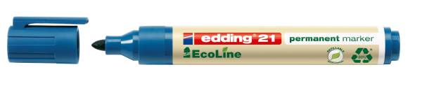 EDDING Permanentmarker 21 EcoLine 1,5-3mm blau 21003 Rundspitze nachfüllbar