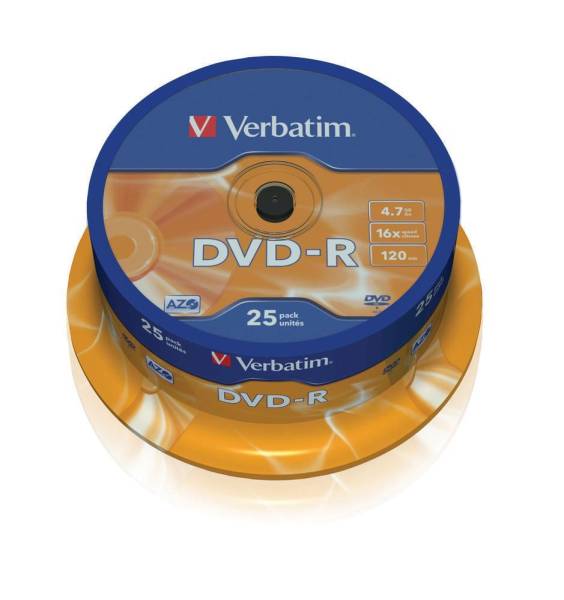 VERBATIM DVD-R 25erSpindel VER43522 4,7Gb120mi